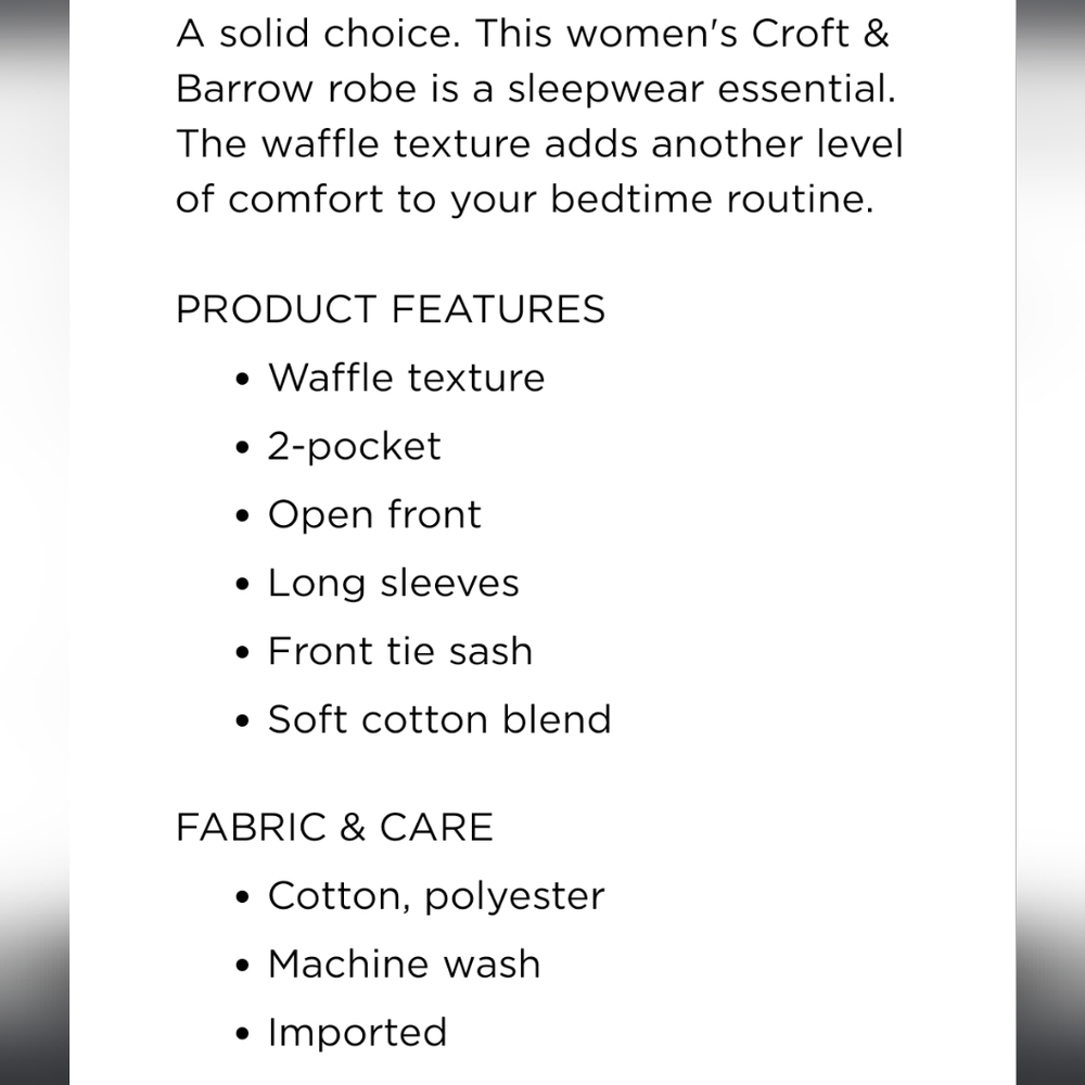 Croft & Barrow Short Robe - Picture 5 of 8